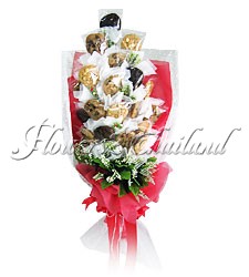 Romantic Red Cookies Bouquet [A]