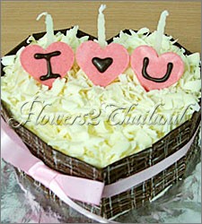 White Heart Cake