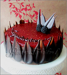 Raspberry Dark Choc Cake